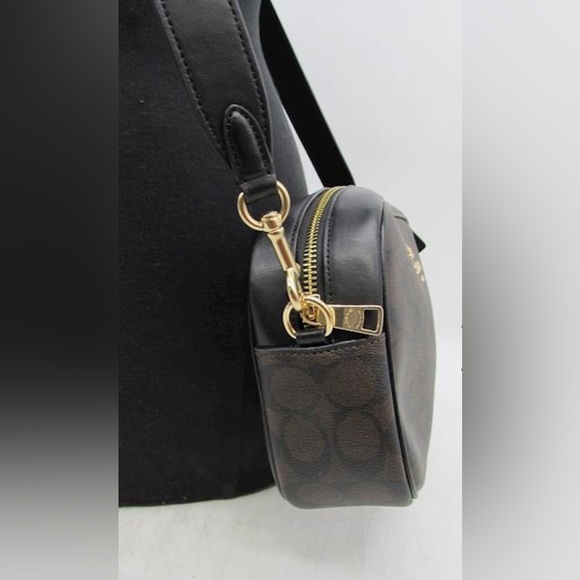 Coach Jamie Camera Bag Signature Coated Canvas Brown Crossbody Handbag Purse - Picture 7 of 7